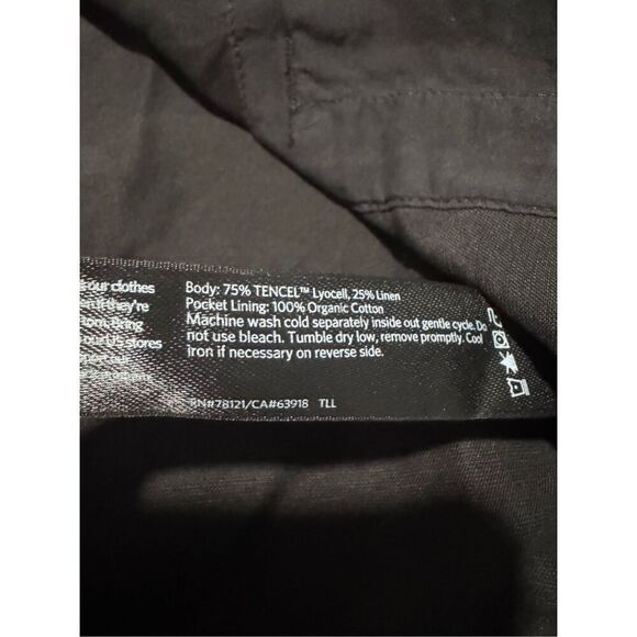 Eileen Fisher black front button light jacket top M - Picture 3 of 6